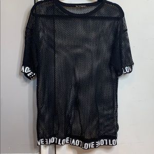 A fashion nova mesh shirt